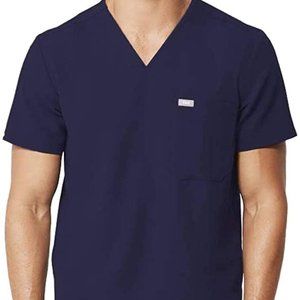 Mens Figs Navy Chisec™ Three-Pocket Scrub Top - L
